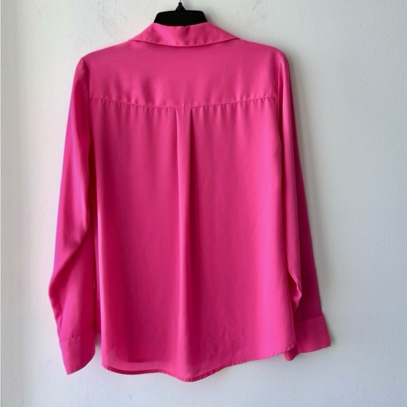 💰Express Georgette Double Pocket Portofino Shirt - Barbie Pink - Picture 4 of 5
